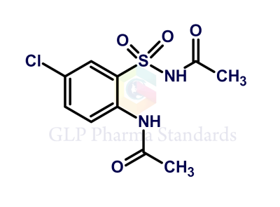 Hydrochlorothiazide Related Compound ; (N'-(2-Acetyl-sulfamoyl-4-chloro-phenyl) Acetamide)
